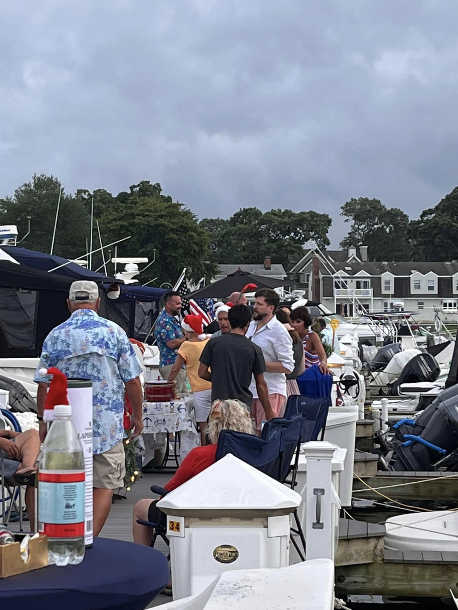 Gathering on the docks