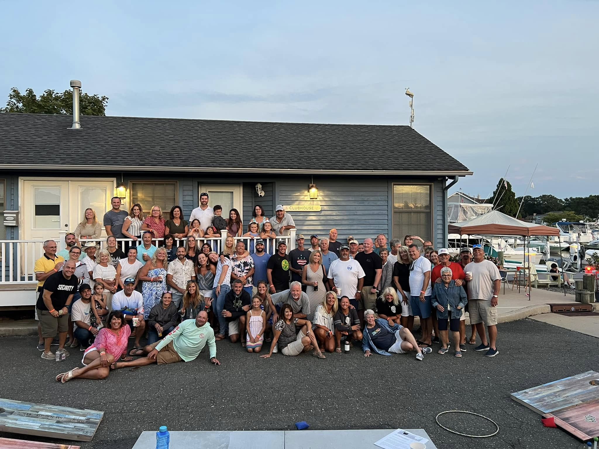 Members gathered at Shore Haven